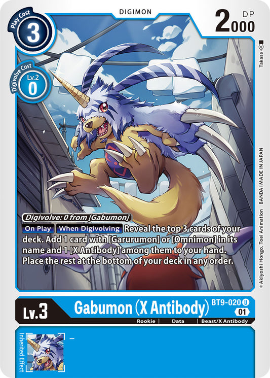 Digimon Card X Record Gabumon (X Antibody) BT9-020 U