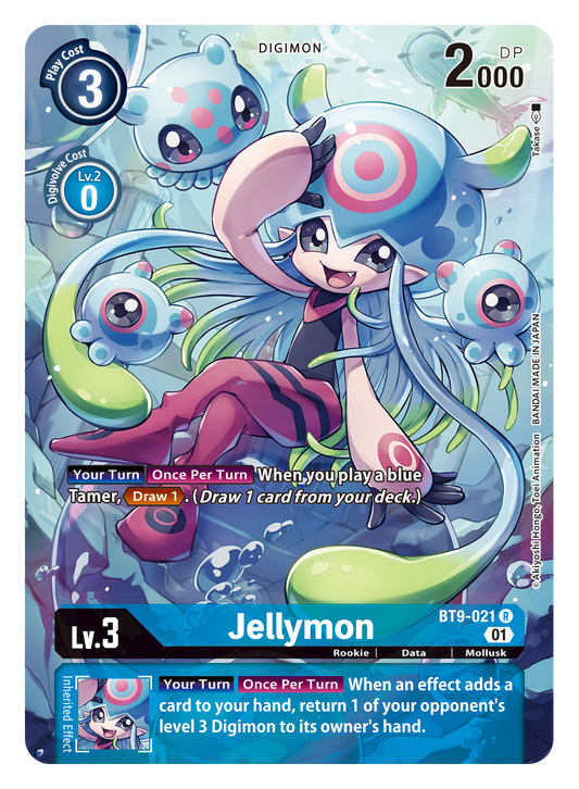 Digimon Card X Record Jellymon Alt Art BT9-021 R