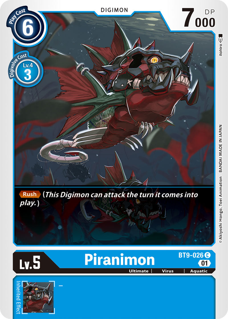 Digimon Card X Record Piranimon BT9-026 C