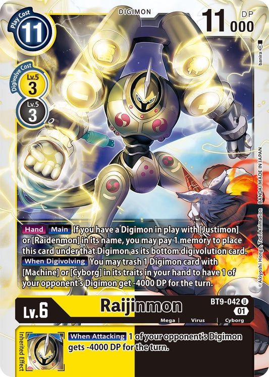 Digimon Card X Record Raijinmon BT9-042 U