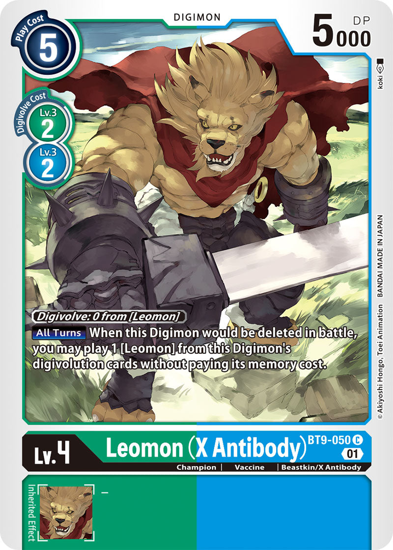 Digimon Card X Record Leomon (X Antibody) BT9-050 C