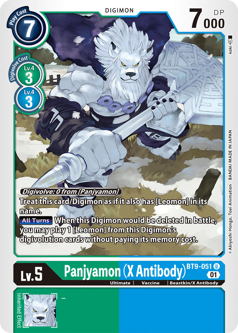 Digimon Card X Record Panjyamon (X Antibody) BT9-051 U