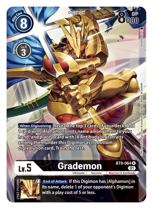 Digimon Card X Record Grademon Alt Art BT9-064 R