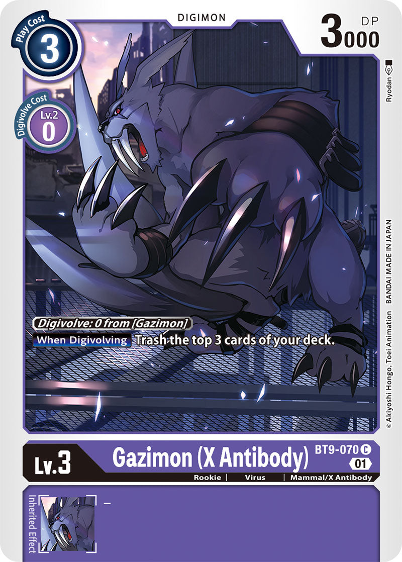 Digimon Card X Record Gazimon (X Antibody) BT9-070 C