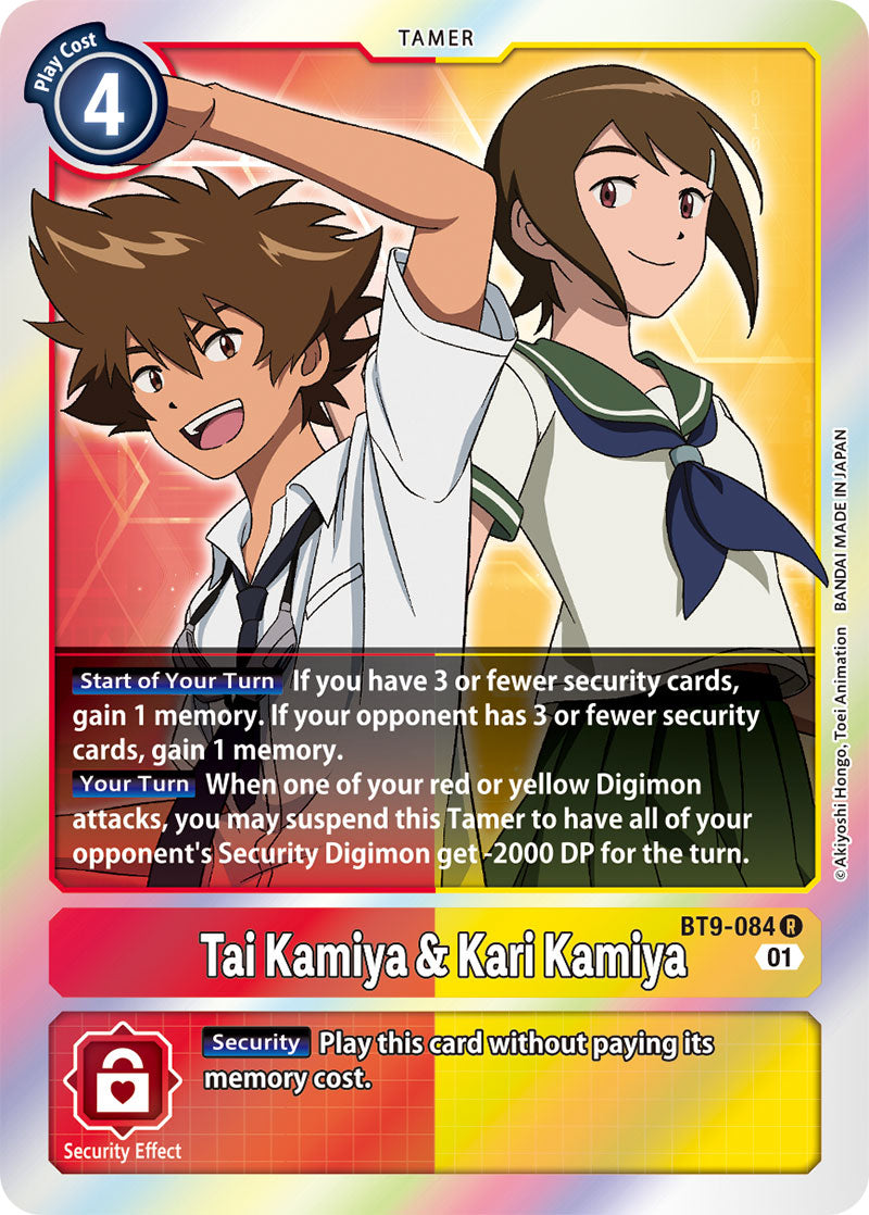 Digimon Card X Record Tai Kamiya & Kari Kamiya BT9-084 R