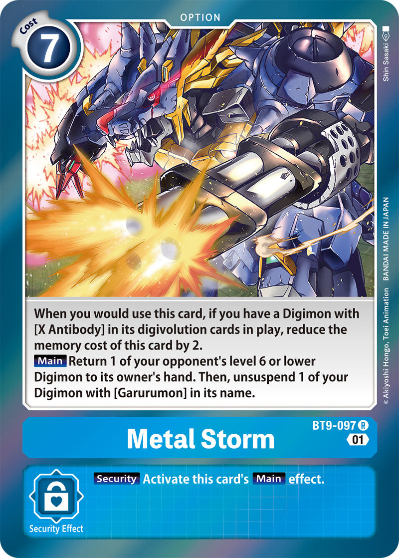 Digimon Card X Record Metal Storm BT9-097 R