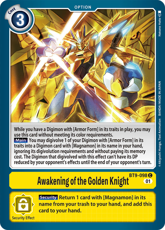 Digimon Card X Record Awakening of the Golden Knight BT9-098 C