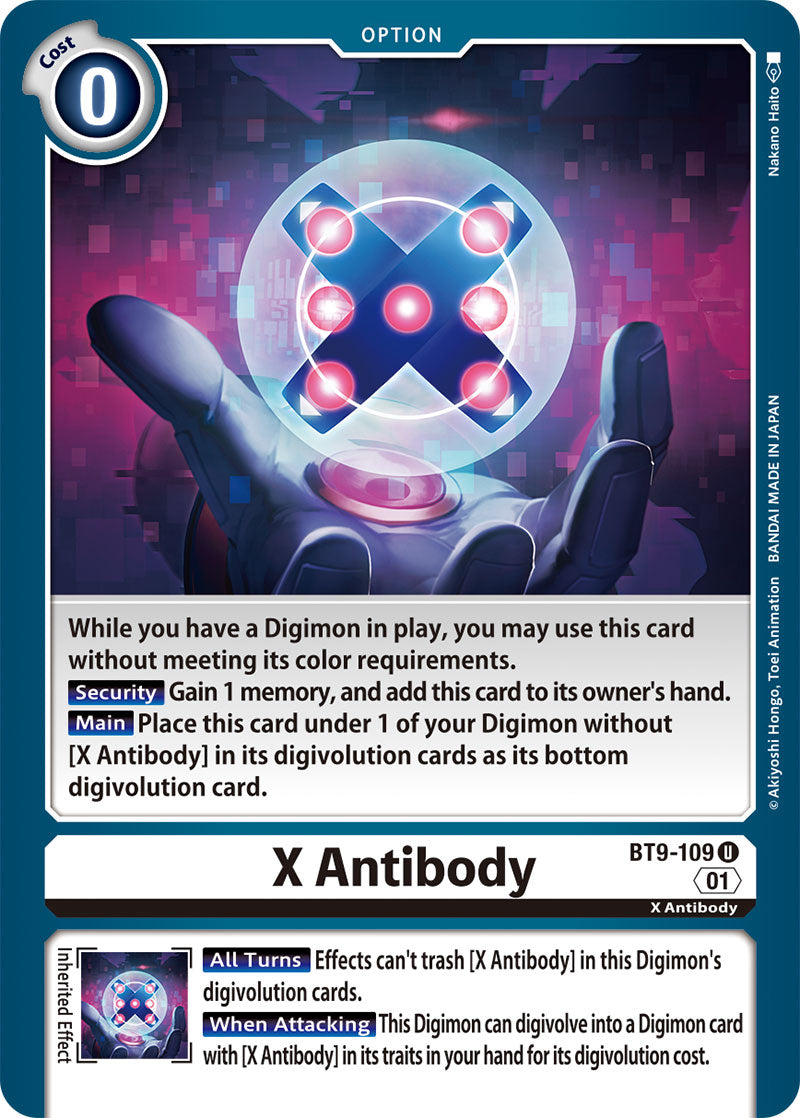 Digimon Card X Record X Antibody BT9-109 U