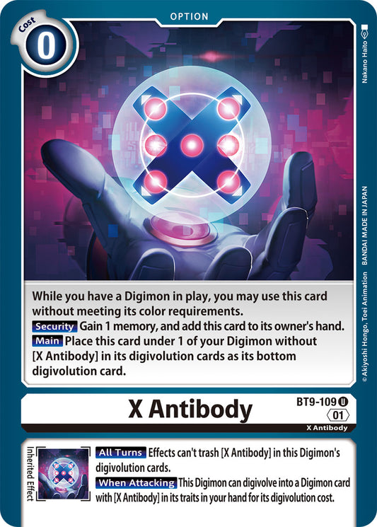 Digimon Card X Record X Antibody BT9-109 U