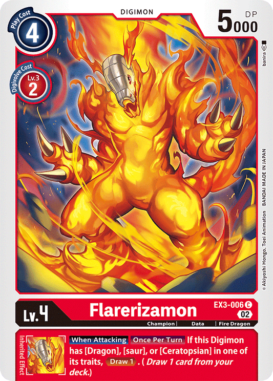 Digimon Card Draconic Roar Flarerizamon EX3-006 C