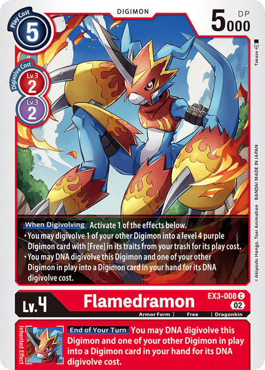 Digimon Card Draconic Roar Flamedramon EX3-008 C