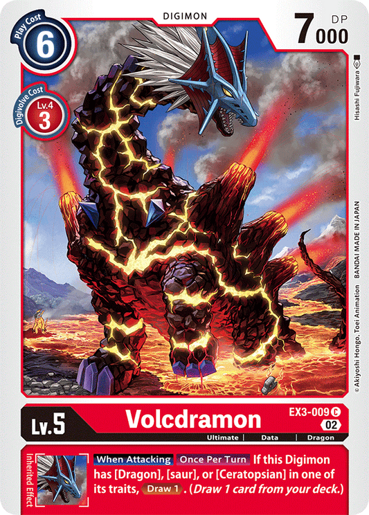 Digimon Card Draconic Roar Volcdramon EX3-009 C