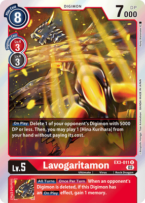 Digimon Card Draconic Roar Lavogaritamon EX3-011 R