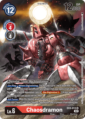 Digimon Card Draconic Roar Chaosdramon Alt Art EX3-013 SR