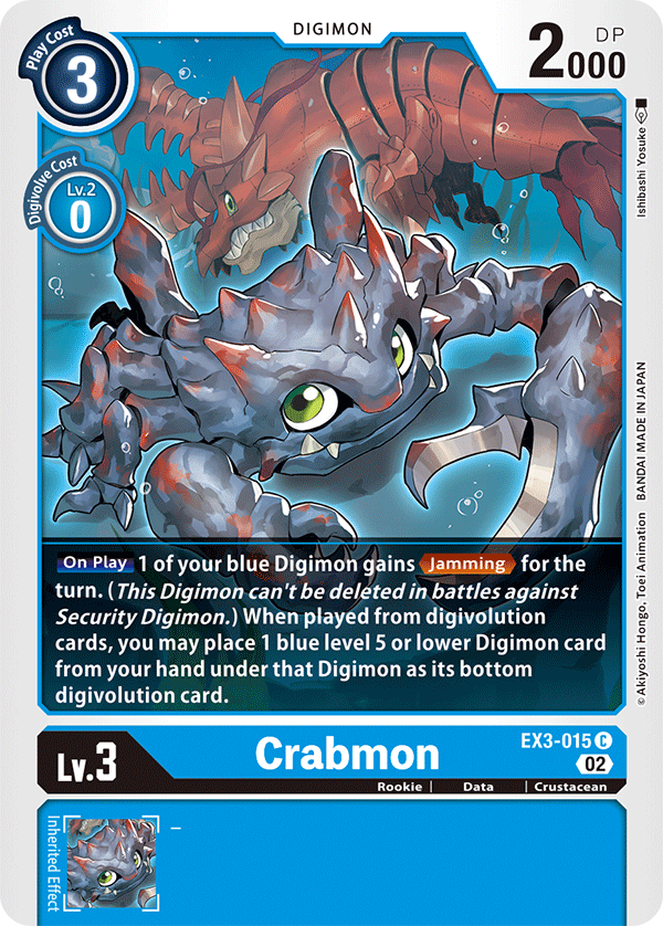 Digimon Card Draconic Roar Crabmon EX3-015 C