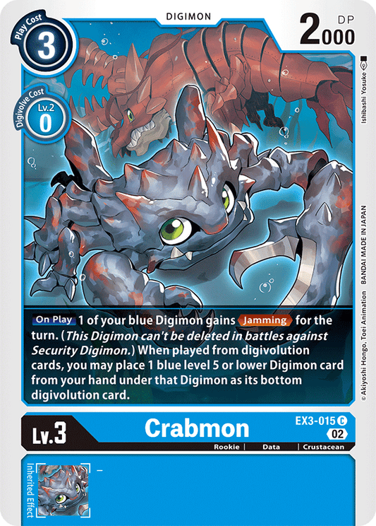 Digimon Card Draconic Roar Crabmon EX3-015 C