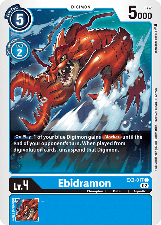 Digimon Card Draconic Roar Ebidramon EX3-017 C