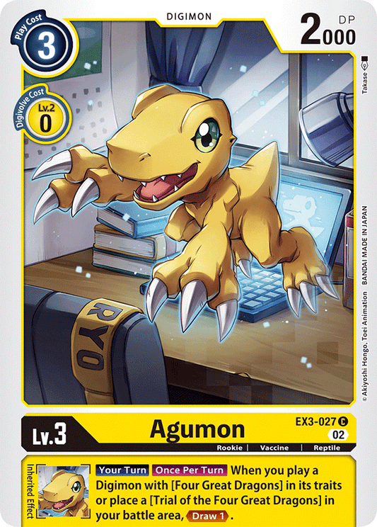 Digimon Card Draconic Roar Agumon EX3-027 C