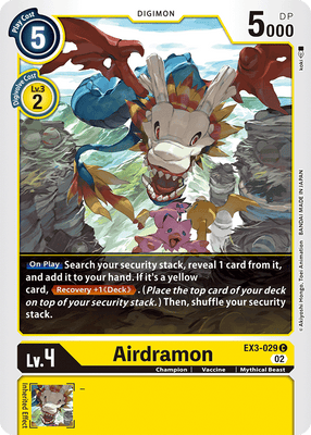 Digimon Card Draconic Roar Airdramon EX3-029 C