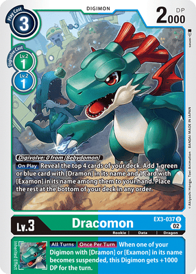 Digimon Card Draconic Roar Dracomon EX3-037 U
