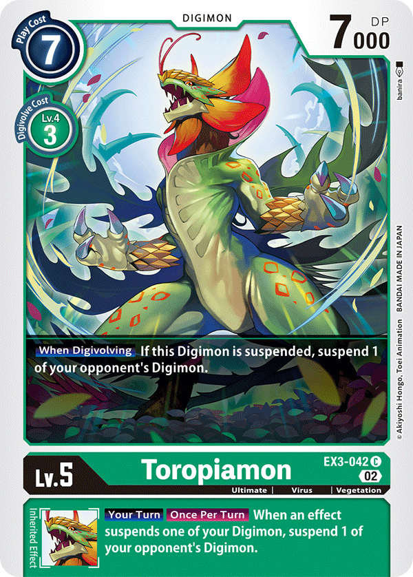 Digimon Card Draconic Roar Toropiamon EX3-042 C