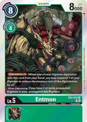 Digimon Card Draconic Roar Entmon EX3-043 R