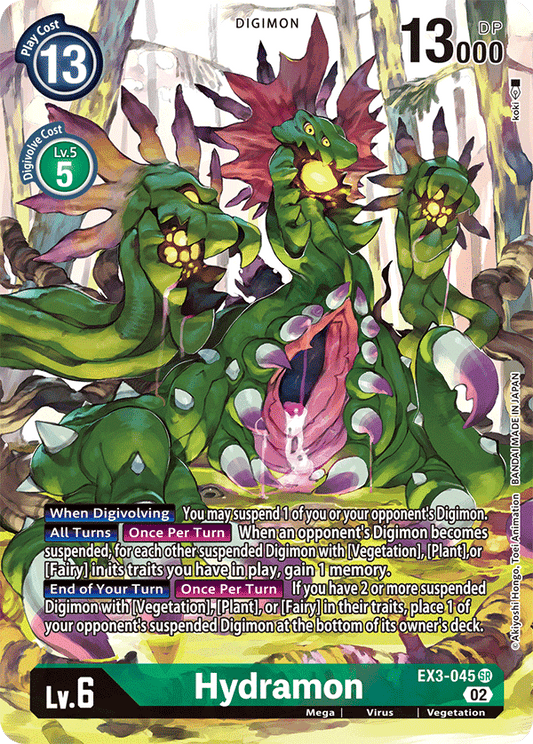 Digimon Card Draconic Roar Hydramon Alt Art EX3-045 SR