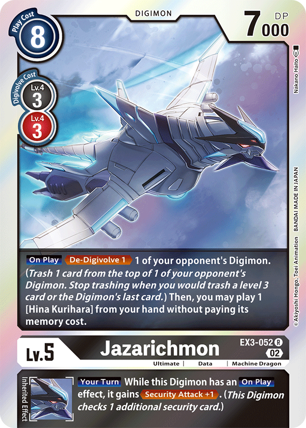 Digimon Card Draconic Roar Jazarichmon EX3-052 R