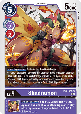 Digimon Card Draconic Roar Shadramon EX3-058 C