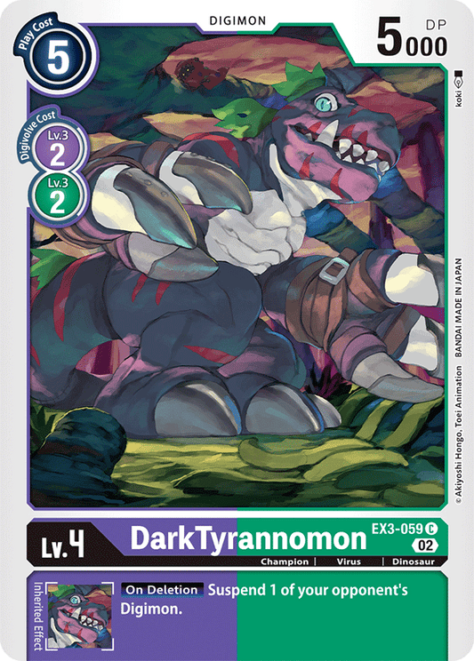 Digimon Card Draconic Roar DarkTyrannomon EX3-059 C