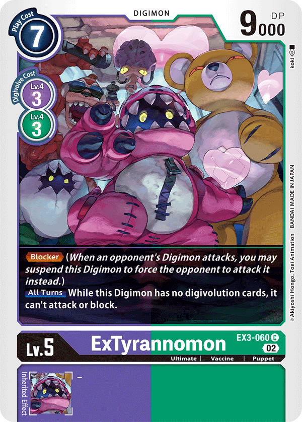 Digimon Card Draconic Roar ExTyrannomon EX3-060 C