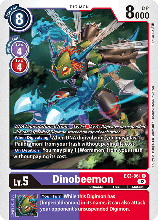 Digimon Card Draconic Roar Dinobeemon EX3-061 U