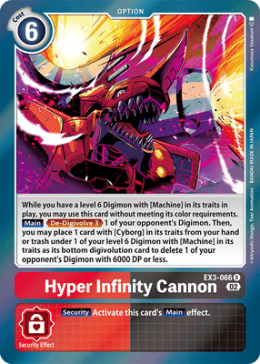 Digimon Card Draconic Roar Hyper Infinity Cannon EX3-066 R