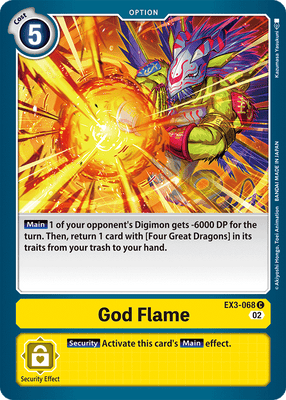 Digimon Card Draconic Roar God Flame EX3-068 C