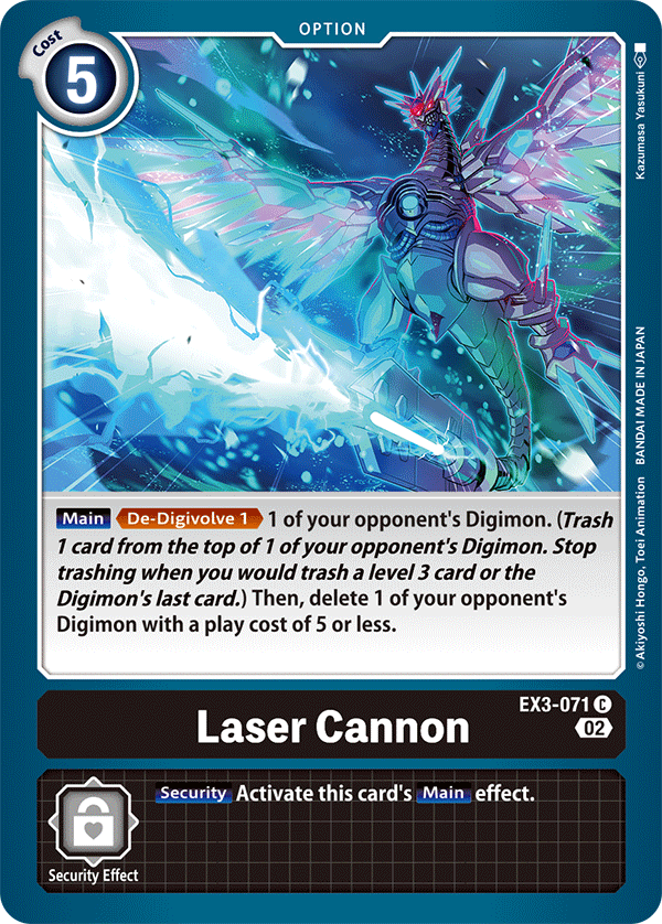 Digimon Card Draconic Roar Laser Cannon EX3-071 C