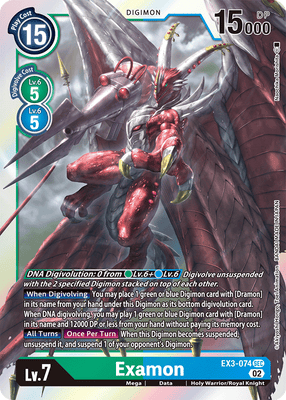 Digimon Card Draconic Roar Examon EX3-074 SEC