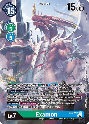 Digimon Card Draconic Roar Examon Alt Art EX3-074 SEC