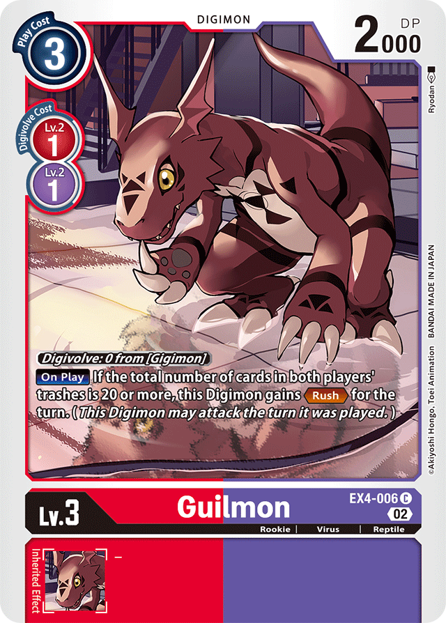 Digimon Card Alternative Being Guilmon EX4-006 C