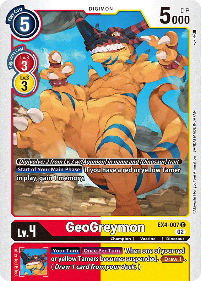 Digimon Card Alternative Being GeoGreymon EX4-007 C