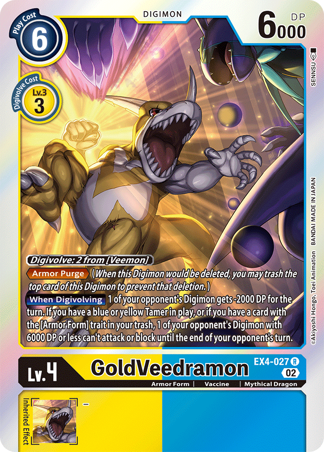 Digimon Card Alternative Being GoldVeedramon EX4-027 R