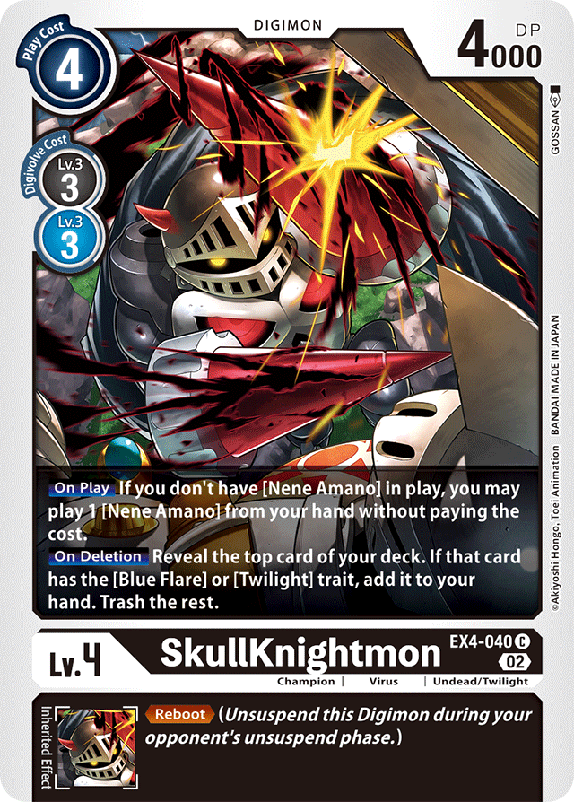 Digimon Card Alternative Being SkullKnightmon EX4-040 C