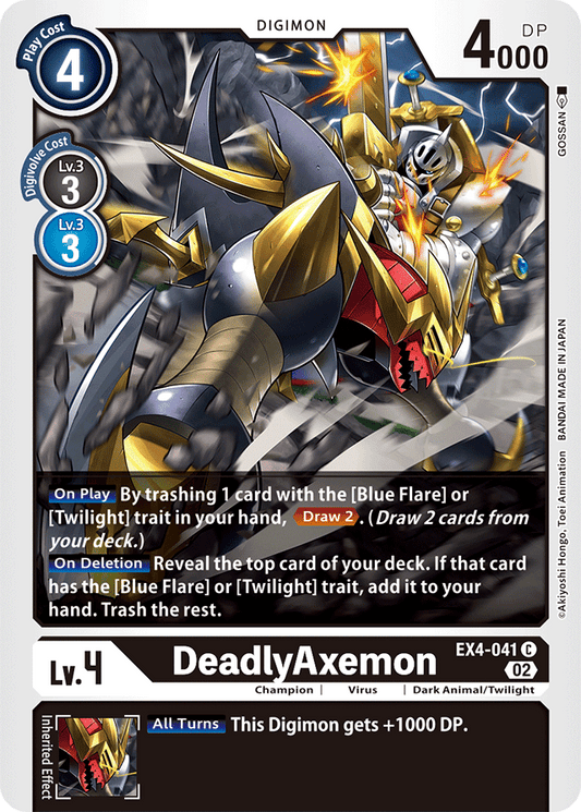 Digimon Card Alternative Being DeadlyAxemon EX4-041 C