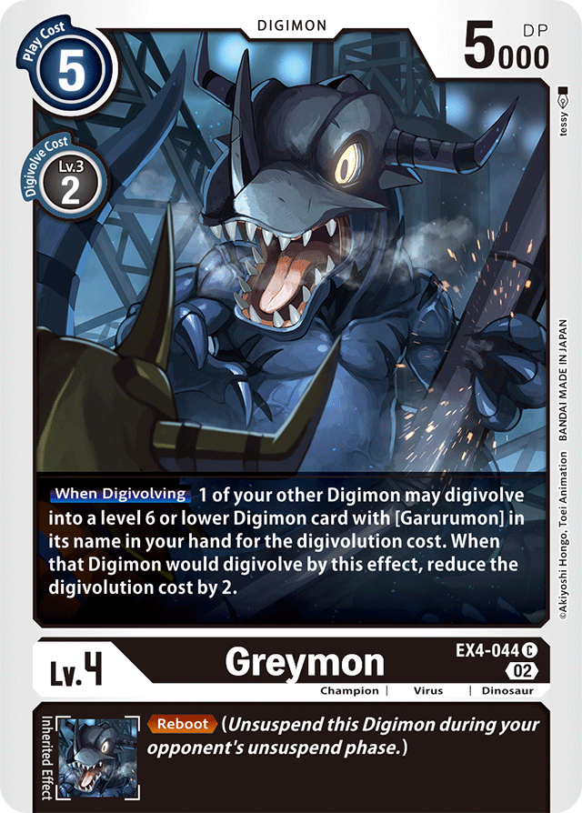 Digimon Card Alternative Being Greymon EX4-044 C