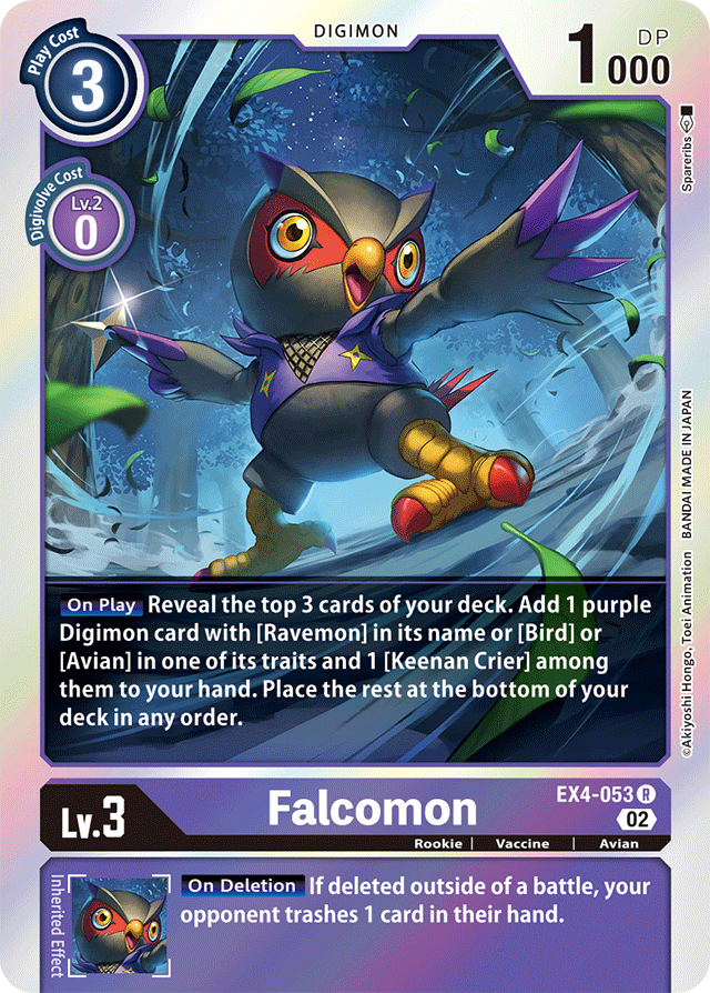 Digimon Card Alternative Being Falcomon EX4-053 R