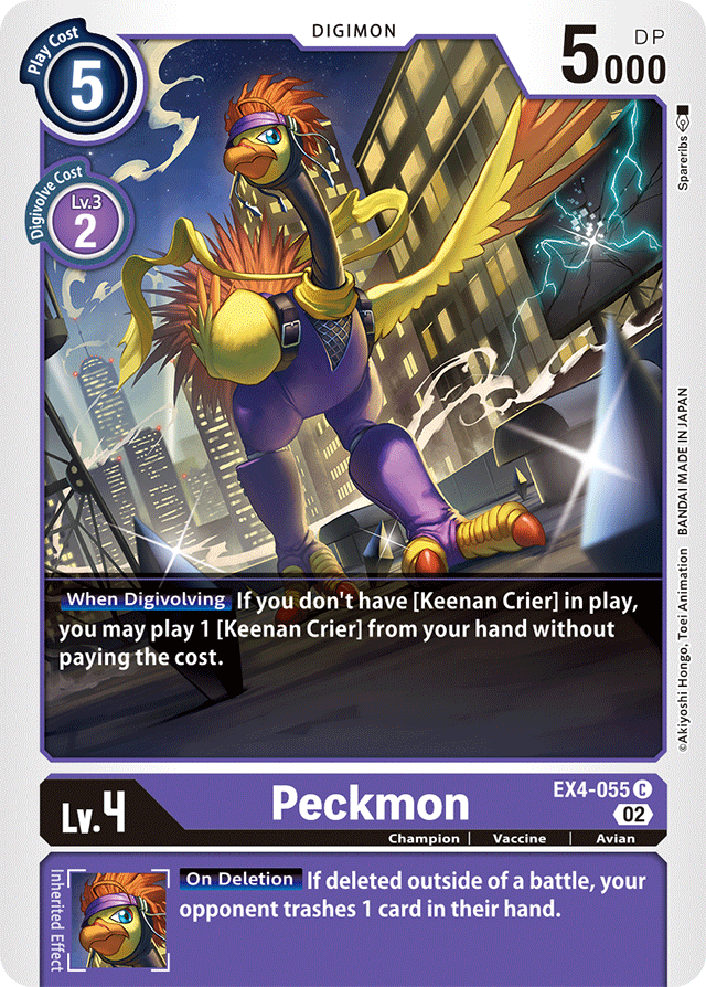 Digimon Card Alternative Being Peckmon EX4-055 C