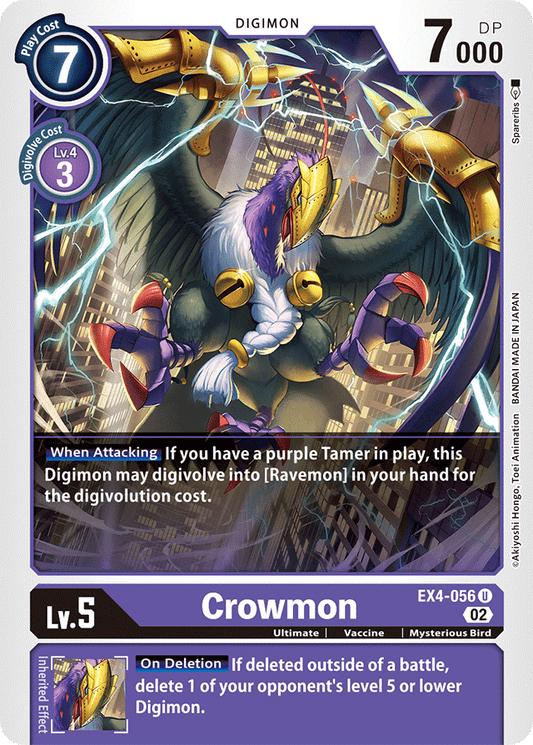 Digimon Card Alternative Being Crowmon EX4-056 U