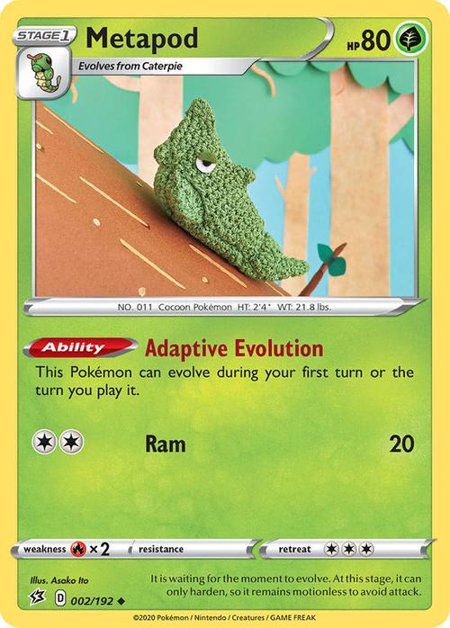 002/192 Metapod Rebel Clash (RCL) Uncommon