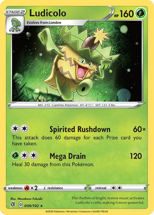 009/192 Ludicolo Rebel Clash (RCL) Rare