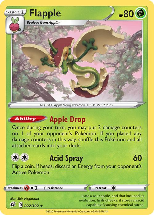 022/192 Flapple Rebel Clash (RCL) Holo Rare