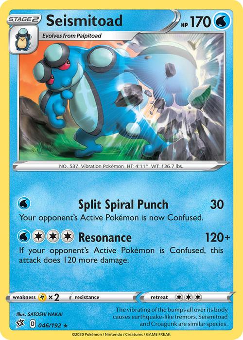 046/192 Seismitoad Rebel Clash (RCL) Rare